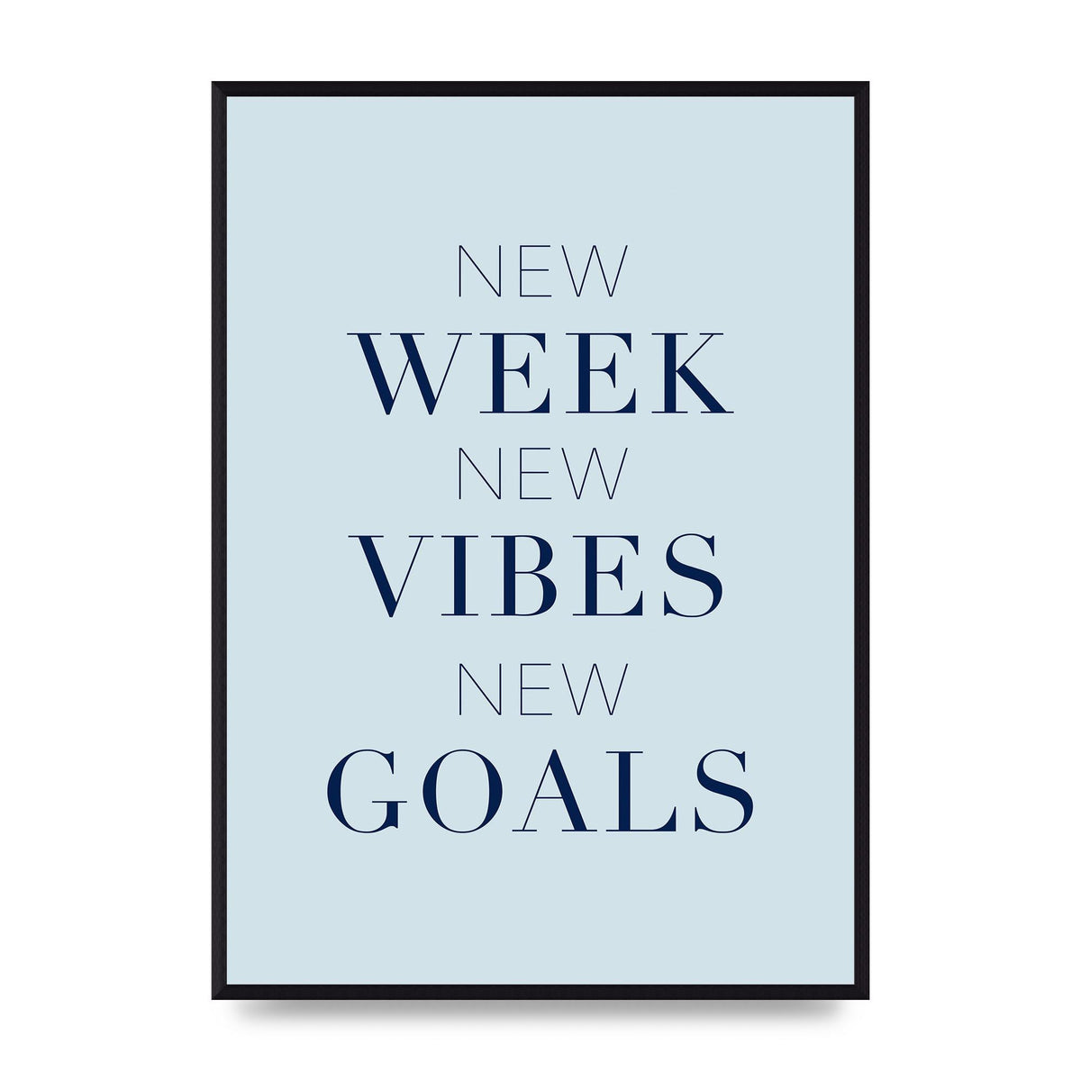 New Week" Wall Art - A2 framed