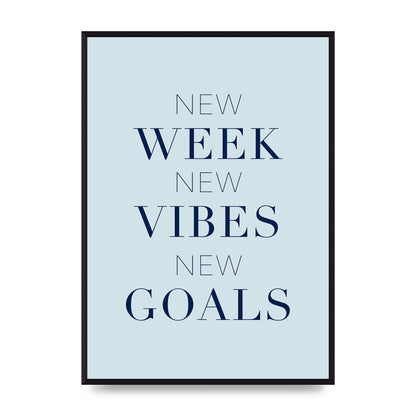 New Week" Wall Art - A2 framed
