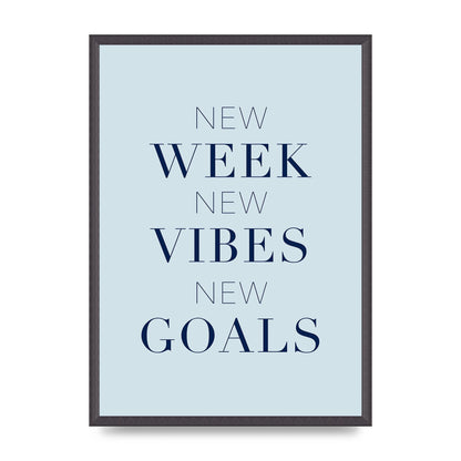 New Week" Wall Art - A2 framed