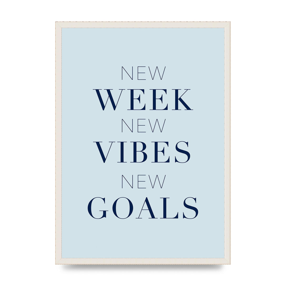 New Week" Wall Art - A2 framed