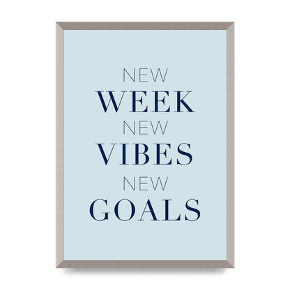 New Week" Wall Art - A2 framed