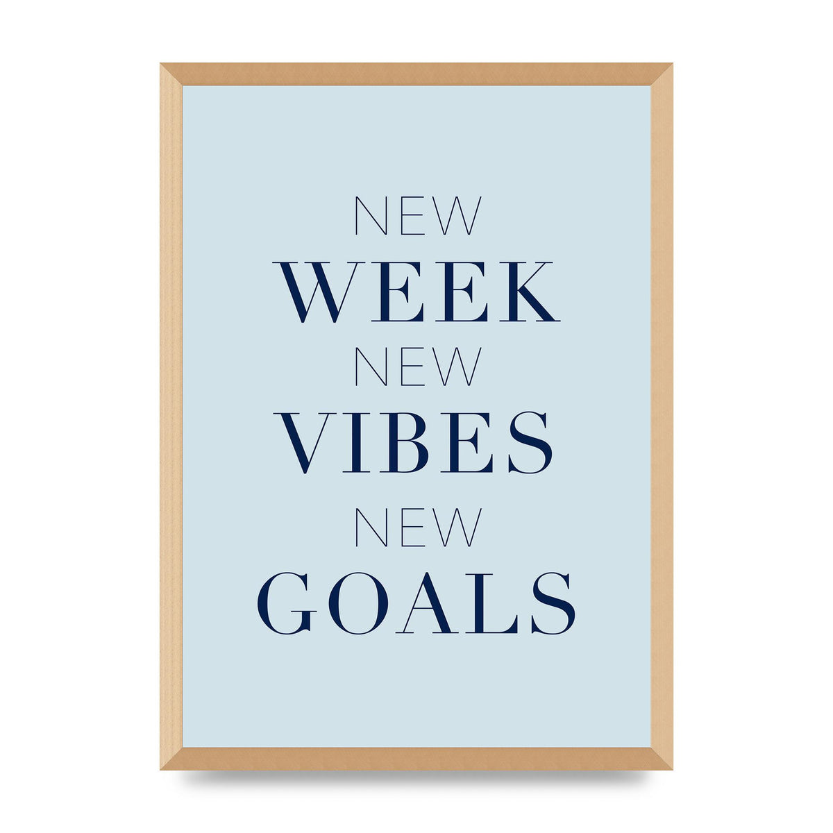 New Week" Wall Art - A2 framed