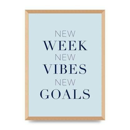New Week" Wall Art - A2 framed