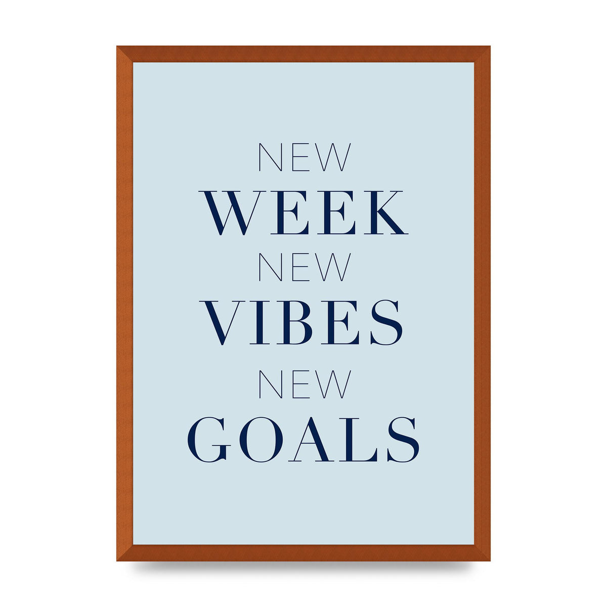 New Week" Wall Art - A2 framed