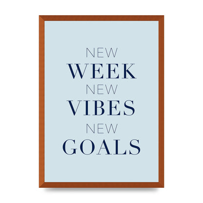 New Week" Wall Art - A2 framed