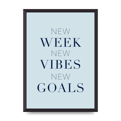 New Week" Wall Art - A2 framed