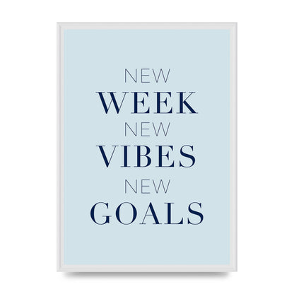 New Week" Wall Art - A2 framed