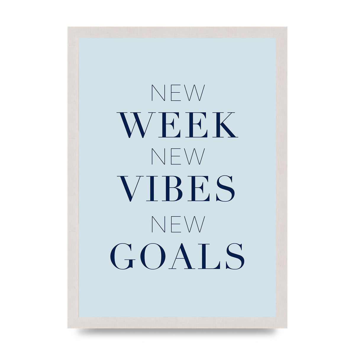 New Week" Wall Art - A3 framed