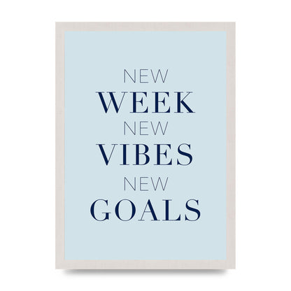 New Week" Wall Art - A3 framed