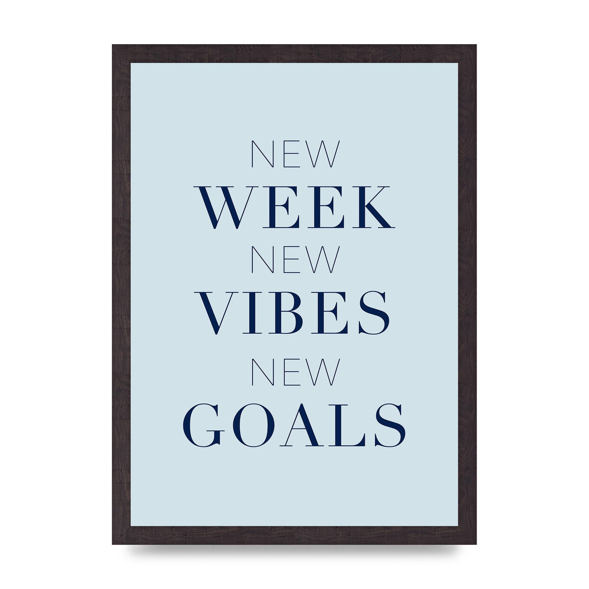 New Week" Wall Art - A3 framed