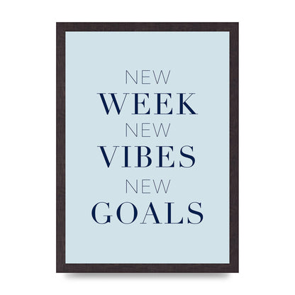 New Week" Wall Art - A3 framed
