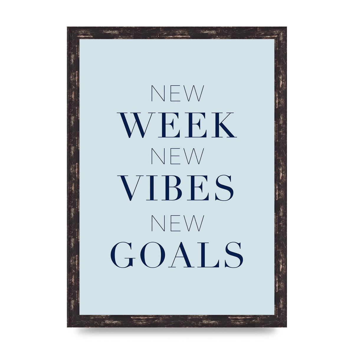 New Week" Wall Art - A3 framed