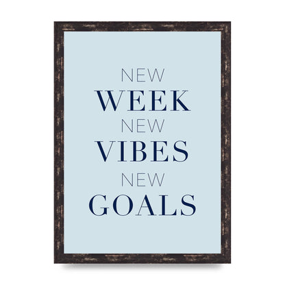 New Week" Wall Art - A3 framed