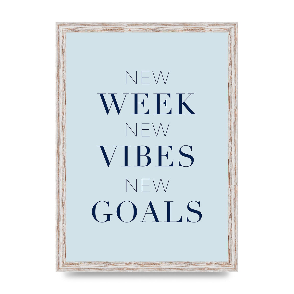 New Week" Wall Art - A3 framed