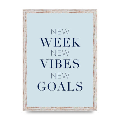 New Week" Wall Art - A3 framed