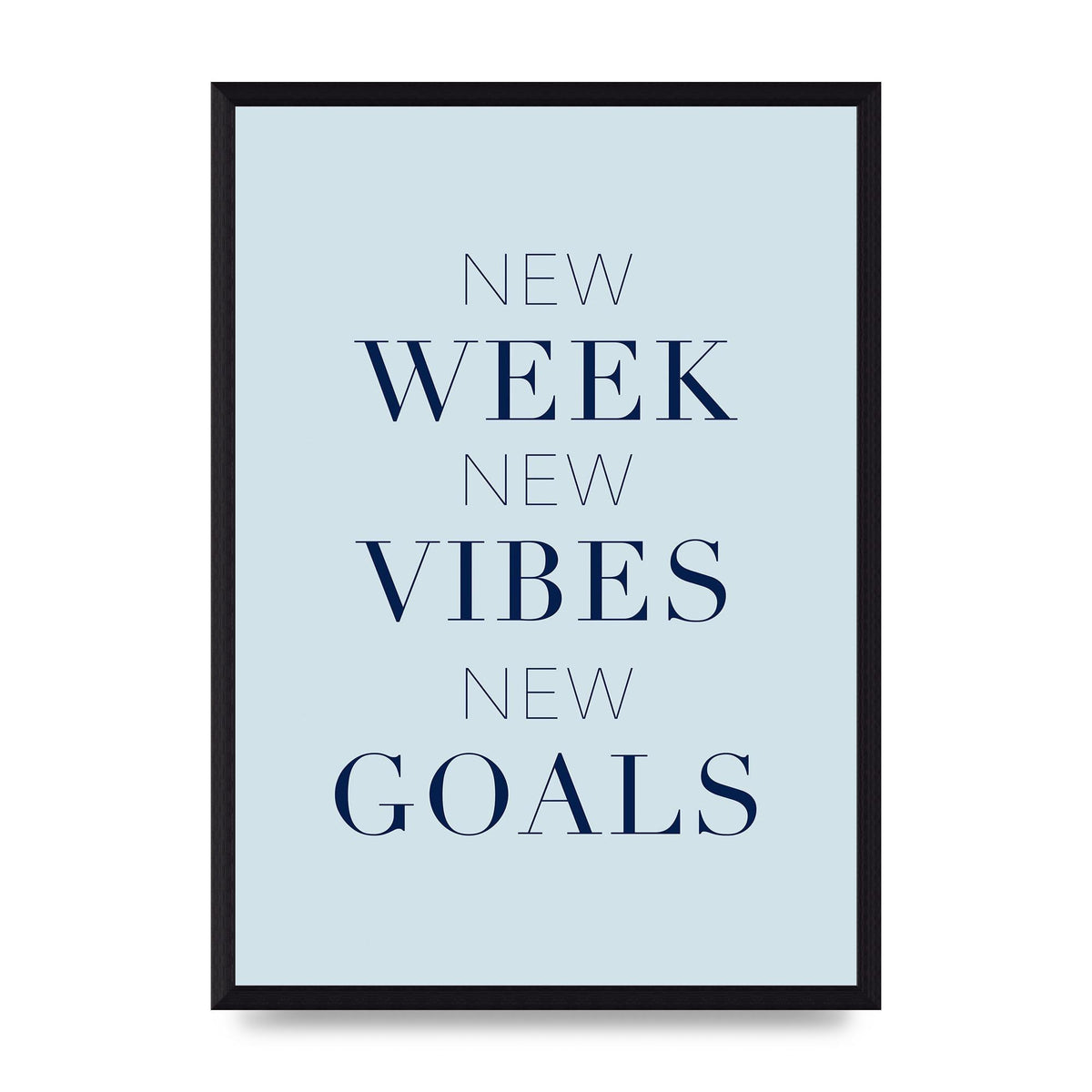 New Week" Wall Art - A3 framed