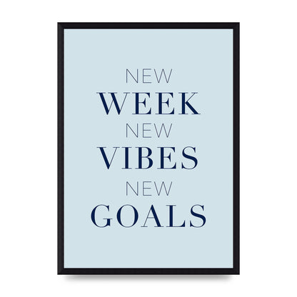 New Week" Wall Art - A3 framed
