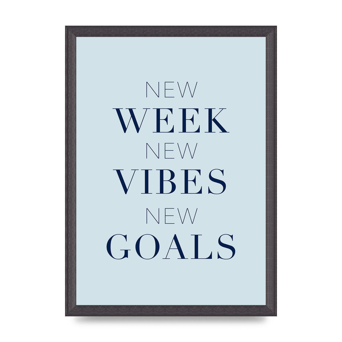 New Week" Wall Art - A3 framed