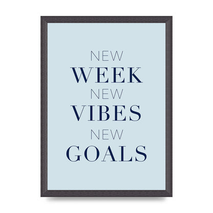 New Week" Wall Art - A3 framed