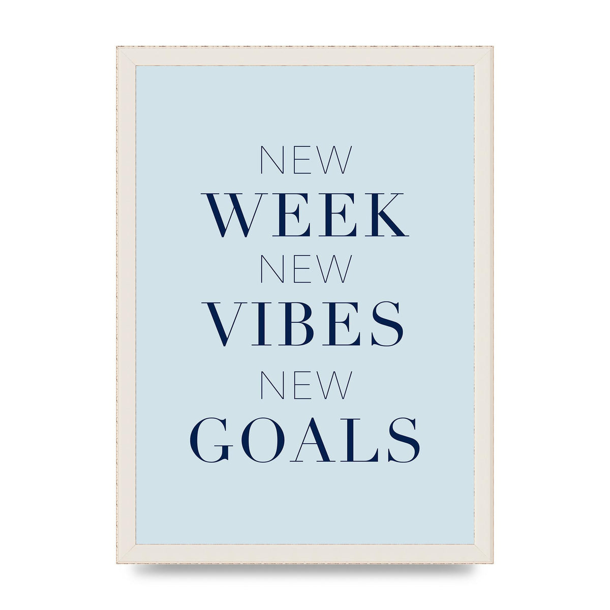 New Week" Wall Art - A3 framed