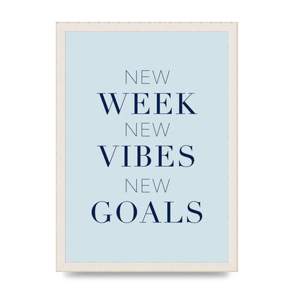 New Week" Wall Art - A3 framed