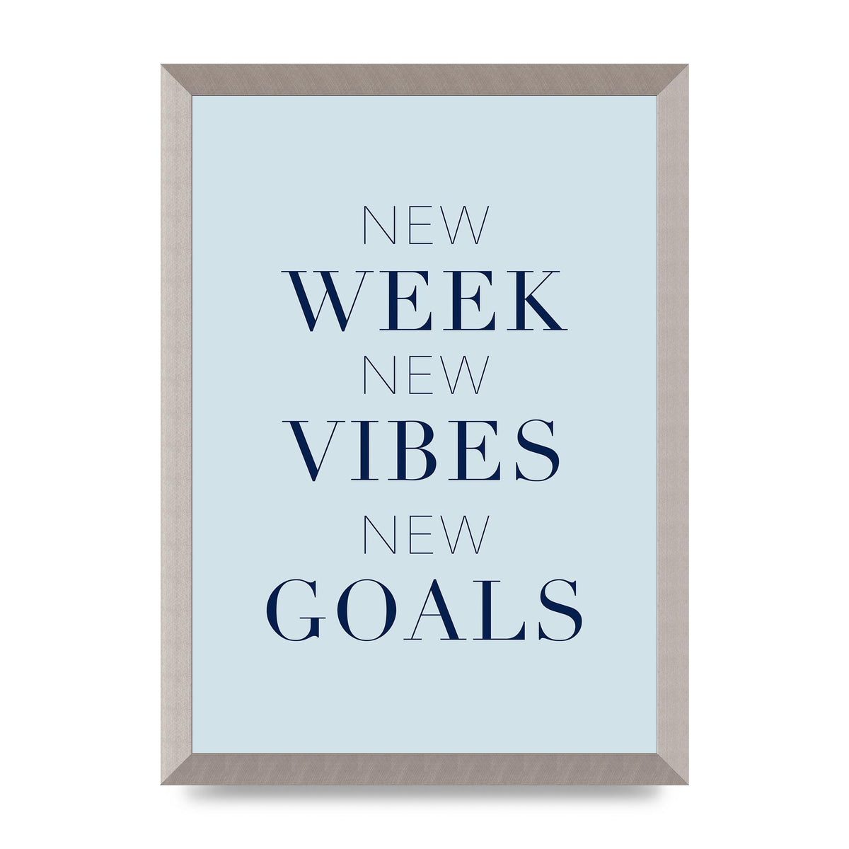 New Week" Wall Art - A3 framed