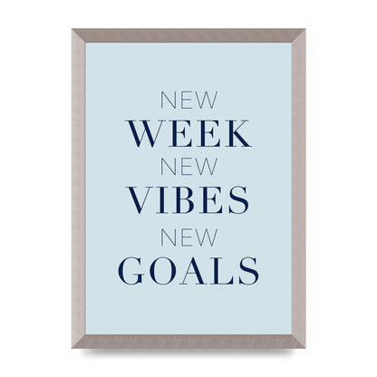New Week" Wall Art - A3 framed