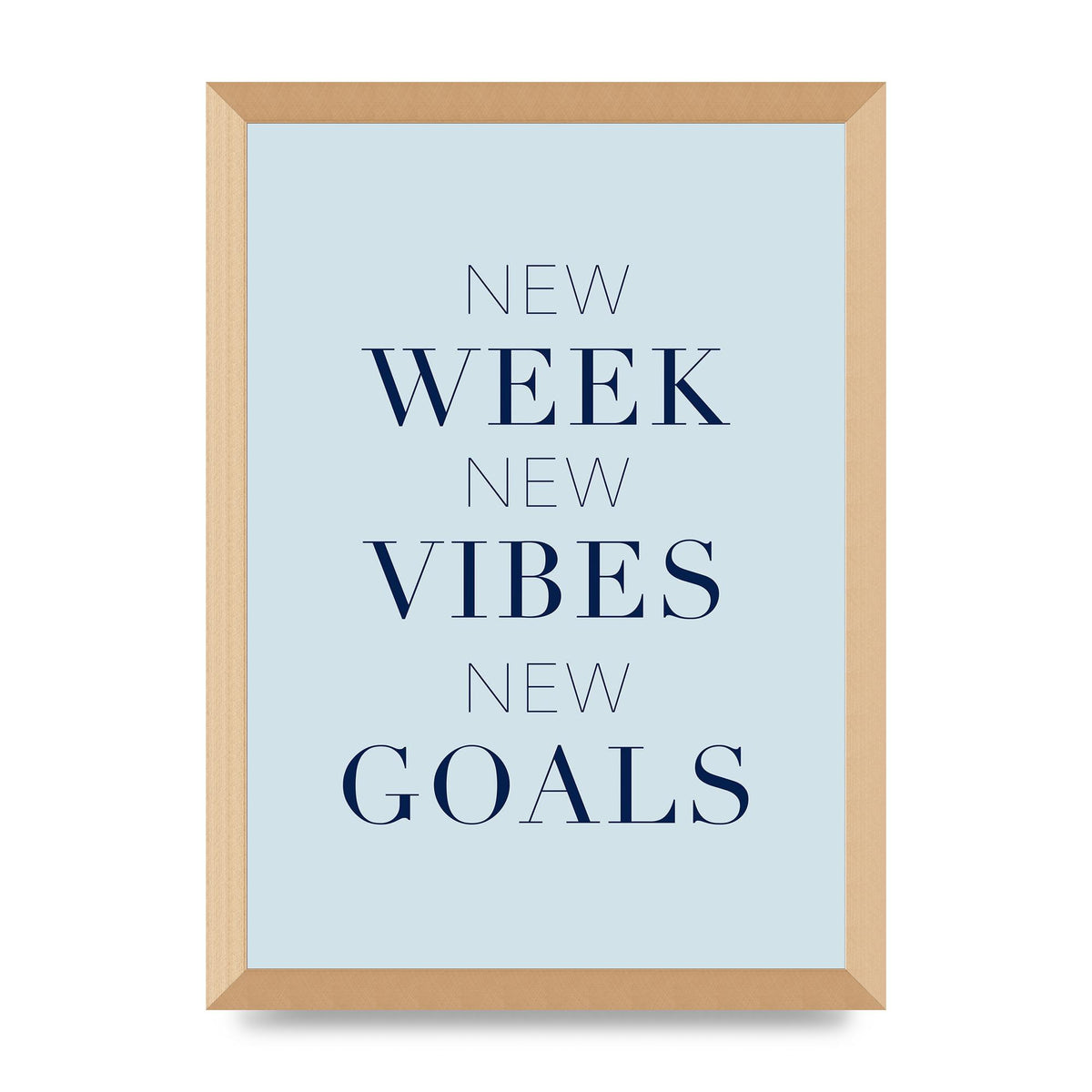 New Week" Wall Art - A3 framed
