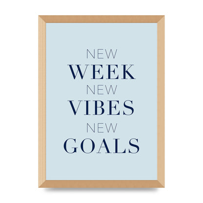 New Week" Wall Art - A3 framed
