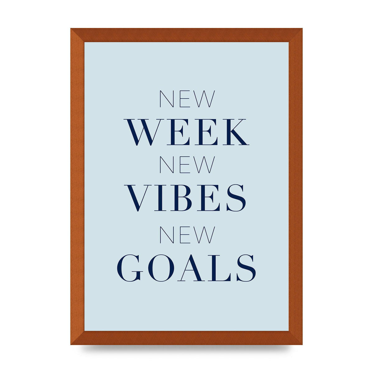 New Week" Wall Art - A3 framed