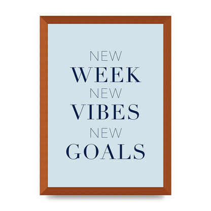 New Week" Wall Art - A3 framed