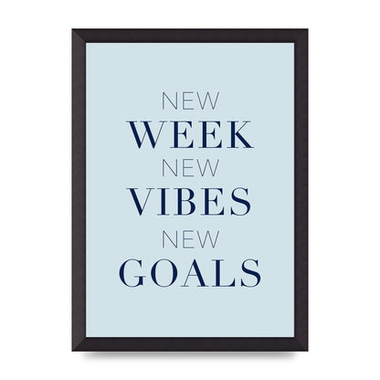 New Week" Wall Art - A3 framed
