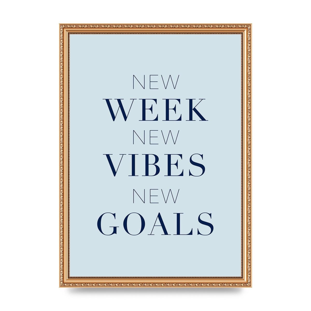 New Week" Wall Art - A3 framed
