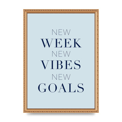 New Week" Wall Art - A3 framed
