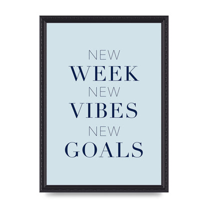 New Week" Wall Art - A3 framed