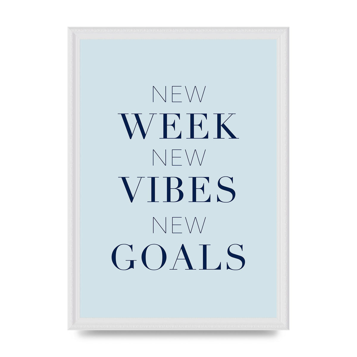 New Week" Wall Art - A3 framed