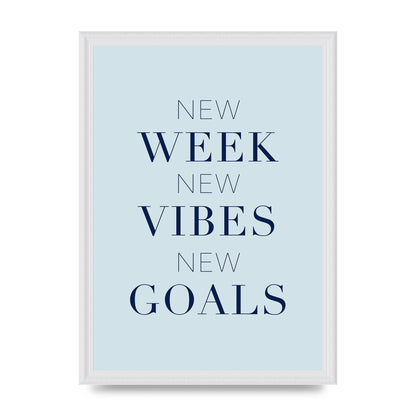 New Week" Wall Art - A3 framed