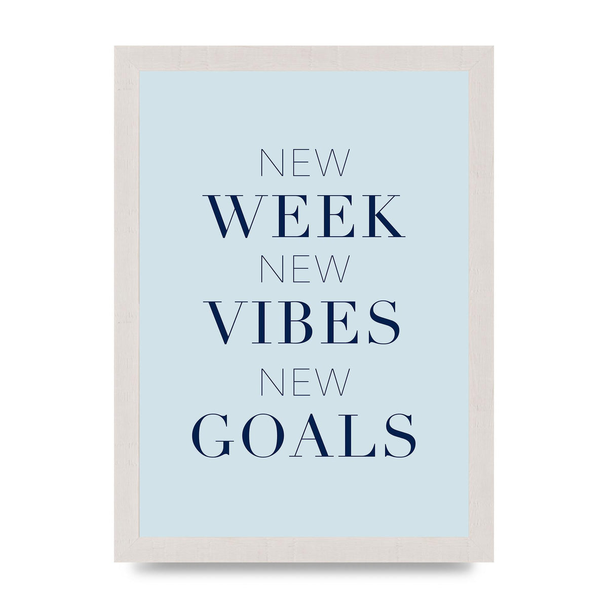 New Week" Wall Art - A4 framed