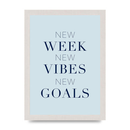New Week" Wall Art - A4 framed