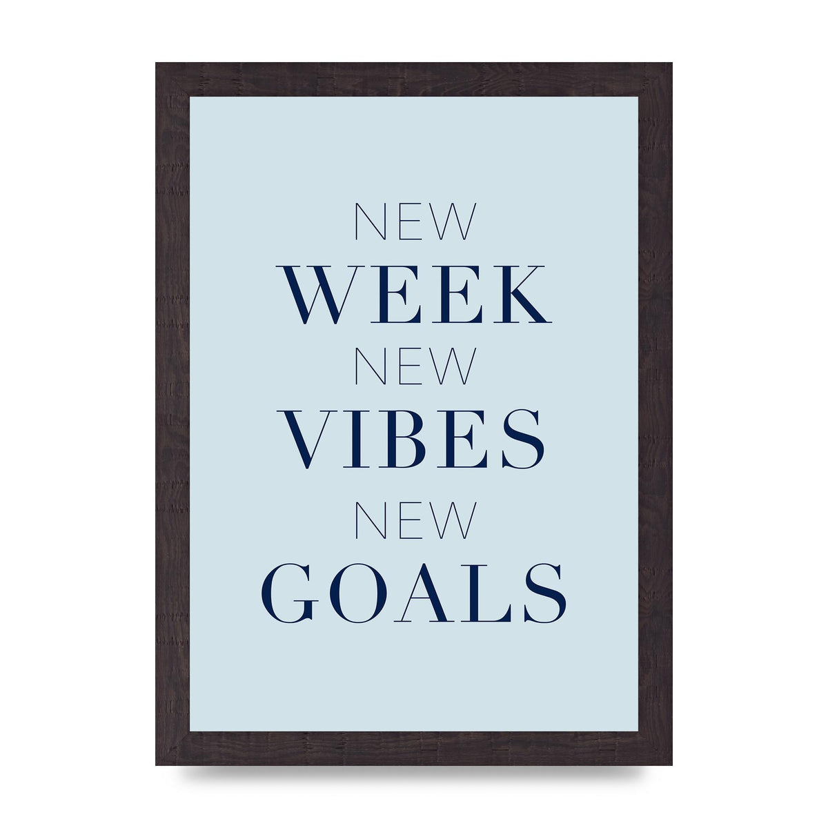 New Week" Wall Art - A4 framed