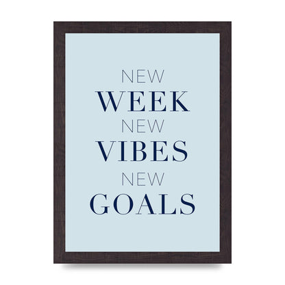 New Week" Wall Art - A4 framed