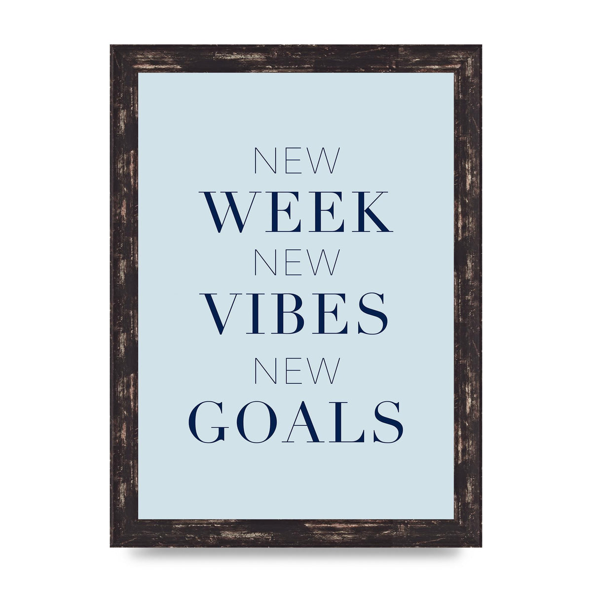 New Week" Wall Art - A4 framed