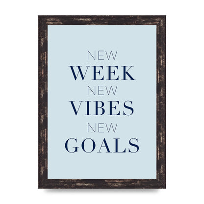 New Week" Wall Art - A4 framed