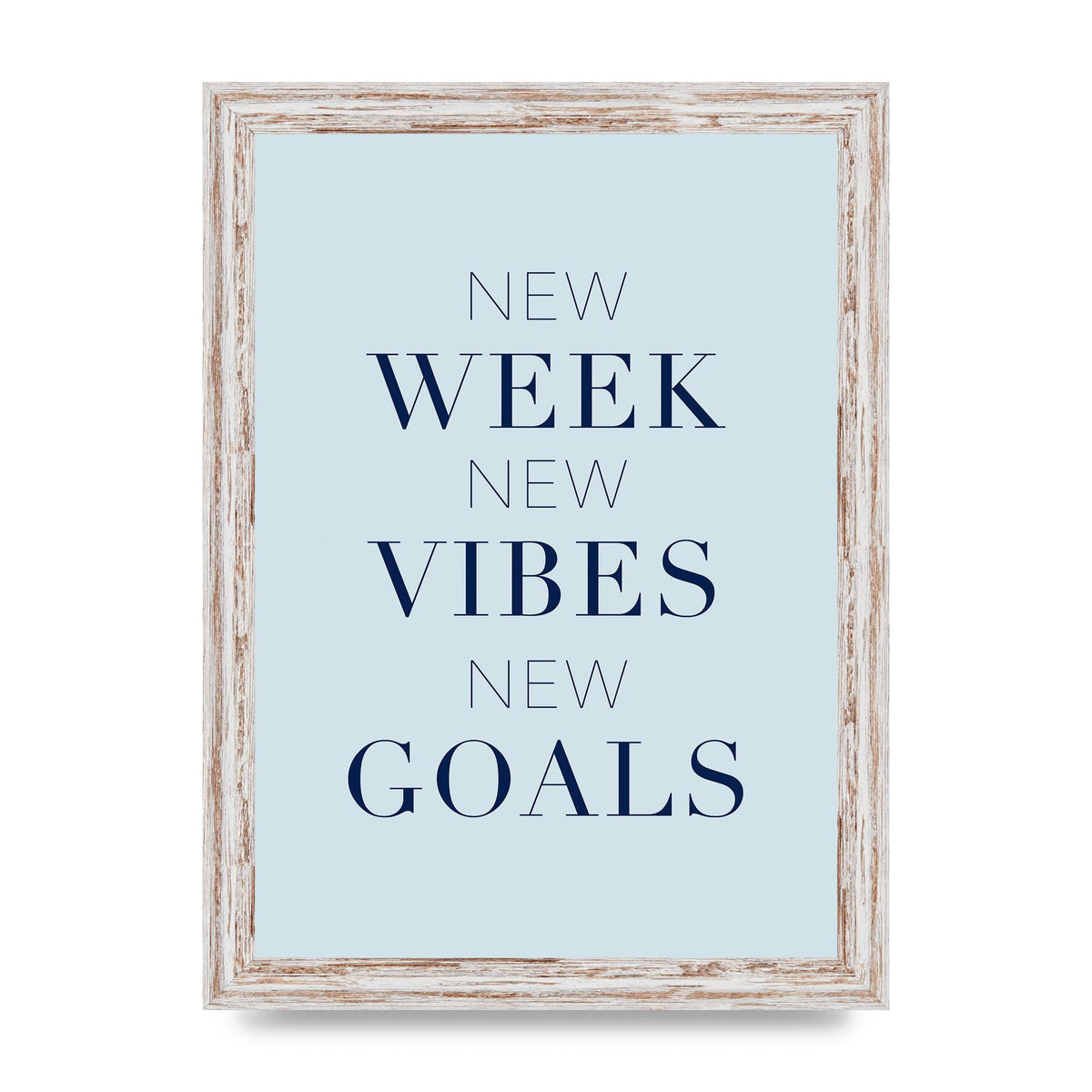 New Week" Wall Art - A4 framed