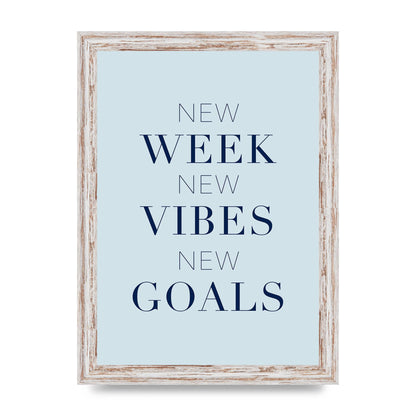 New Week" Wall Art - A4 framed