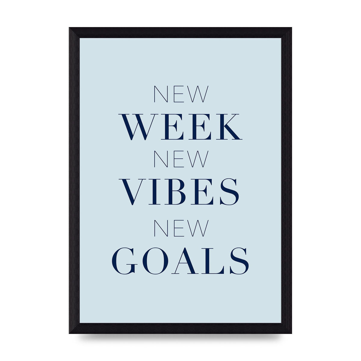 New Week" Wall Art - A4 framed