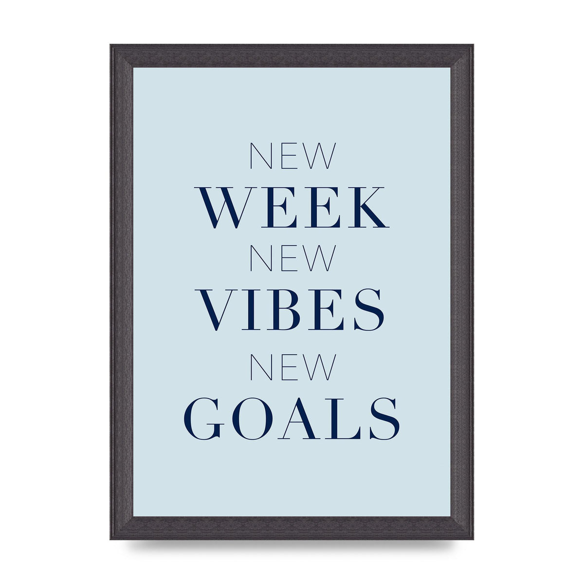 New Week" Wall Art - A4 framed