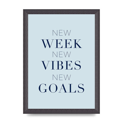 New Week" Wall Art - A4 framed