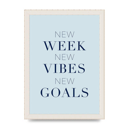 New Week" Wall Art - A4 framed