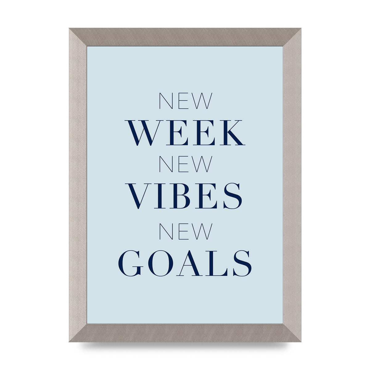 New Week" Wall Art - A4 framed